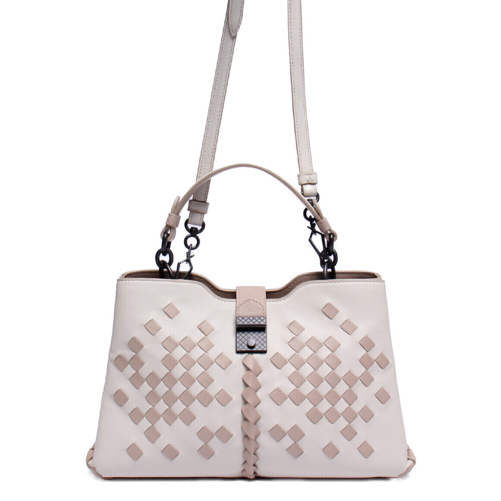 Bottega Veneta Napoli Shoulder Bag White